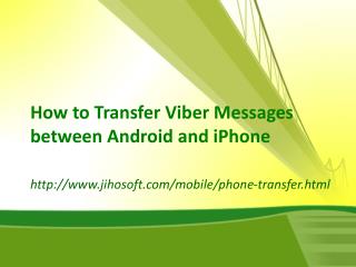 How to Transfer Viber Messages between Android and iPhone