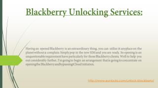 Blackberry Unlocking Services