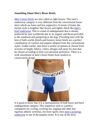 Something About Men’s Boxer Briefs
