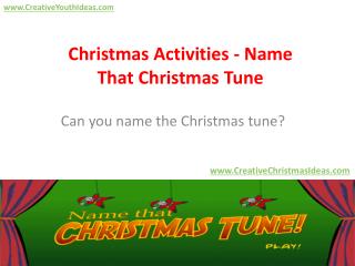 Christmas Activities - Name That Christmas Tune