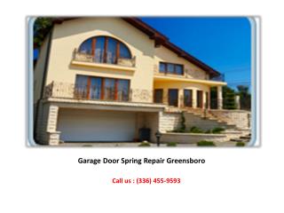 Garage Door Spring Repair Specialists Greensboro