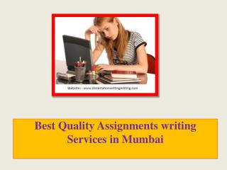 Best Quality Assignments writing Services in Mumbai