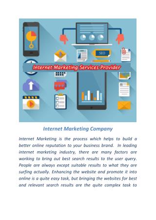 Internet Marketing Company in Bangalore