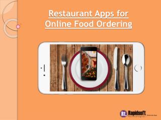 Restaurants Apps For Online Food