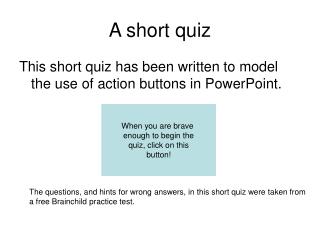 A short quiz