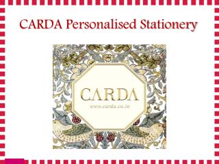 CARDA Personalised Stationery