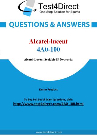 4A0-100 Alcatel lucent Exam - Updated Questions