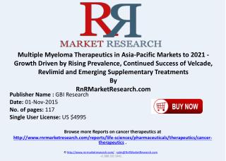 Multiple Myeloma Therapeutics in Asia-Pacific Markets to 2021