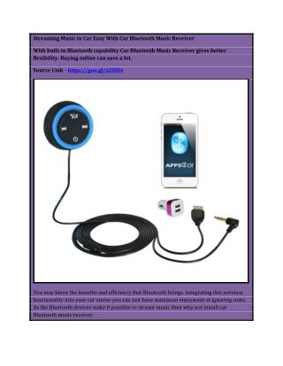 Streaming Music in Car Easy With Car Bluetooth Music Receiver