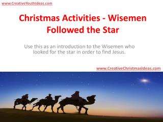 Christmas Activities - Wisemen Followed the Star