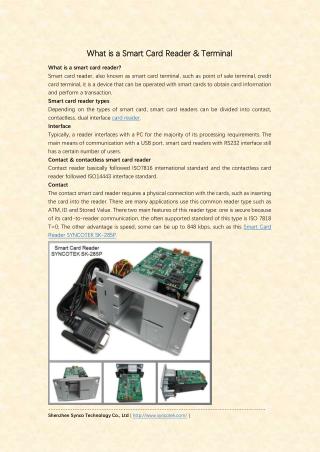 What is a Smart Card Reader & Terminal