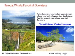 Tempat Wisata Favorit di Sumatera