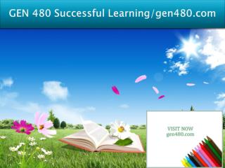 GEN 480 Successful Learning/gen480dotcom