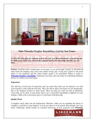 Make Winnetka Fireplace Remodeling a Goal for Your Future