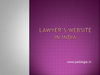 Lawyer’s Website in India