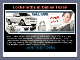 Loksmiths in Dallas Texas