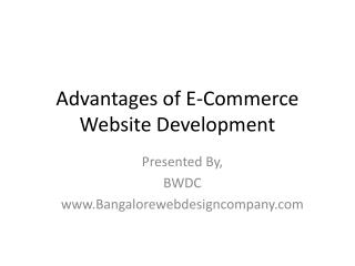 Advantages of E-Commerce Website Development