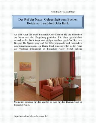 Grundbedürfnis bei der Buchung Unterkunft in Frankfurt Oder