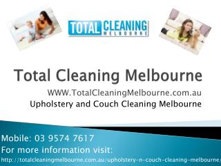 Upholstery Cleaning Melbourne