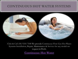 Continuous Hot Water Systems