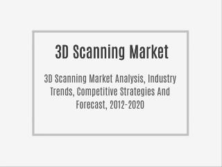 3D Scanning Market Analysis, Industry Trends, Competitive Strategies And Segment Forecast, 2012 To 2020