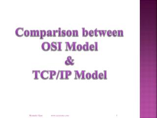 Comparison between OSI Model &amp; TCP/IP Model