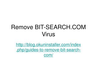 Remove BIT-SEARCH.COM Virus