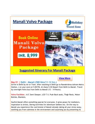 Manali Volvo Package