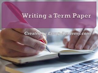 Writing a Term Paper