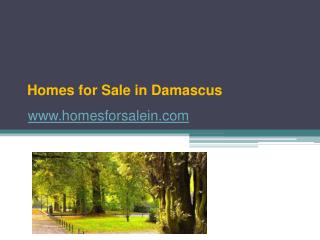 Homes for Sale in Damascus - www.homesforsalein.com