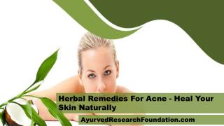 Herbal Remedies For Acne - Heal Your Skin Naturally