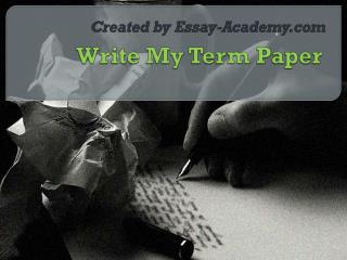 Write My Term Paper