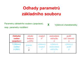 Odhady parametrů základního souboru