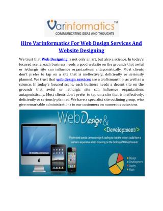 Hire Varinformatics For Web Design Services And Website Designing