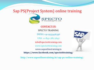 sap ps online training in usa