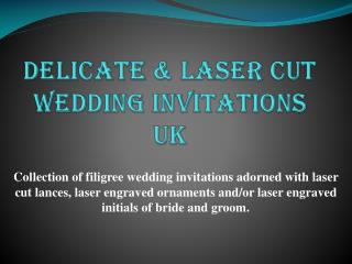Delicate & Laser Cut Wedding Invitations UK