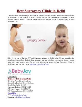 Best Surrogacy Clinic in Delhi