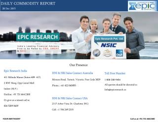 Daily Commodity Report 28 December 2015