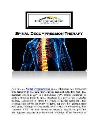 Spinal Decompression Therapy