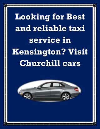 Taxi service Kensington