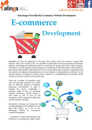 Advantages Provided By Ecommerce Website Development