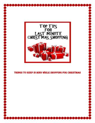 Christmas shopping tips