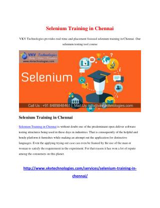 Selenium Training in Chennai