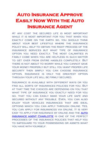 Home Insurance Agent Charlotte
