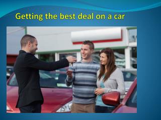 Getting the best deal on a car