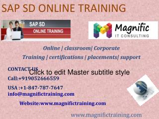 SAP SD ONLINE TRAINING IN INDIA|AUSTRALIA|SOUTH AFRICA