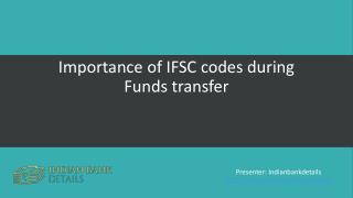 IFSC codes Importance
