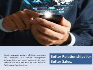 Contact Management Software, Sales Management Software