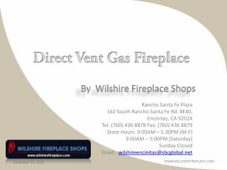 Direct Vent Gas Fireplace at Wilshire Fireplace Shop