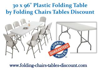 30 x 96 Inches Plastic Folding Table by Folding Chairs Tables Discount